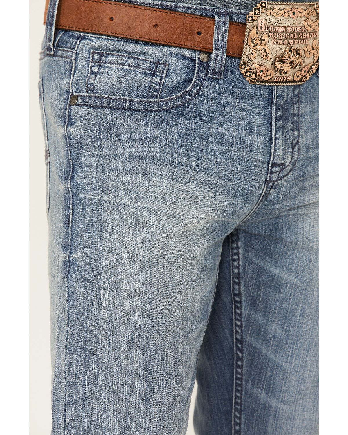 Image #2 - Cody James Men's Buckskin Light Wash Slim Straight Stretch Denim Jeans - Tall, Blue, hi-res