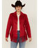 Image #1 - Powder River Outfitters Women's Faux Suede Fringe Jacket, Red, hi-res