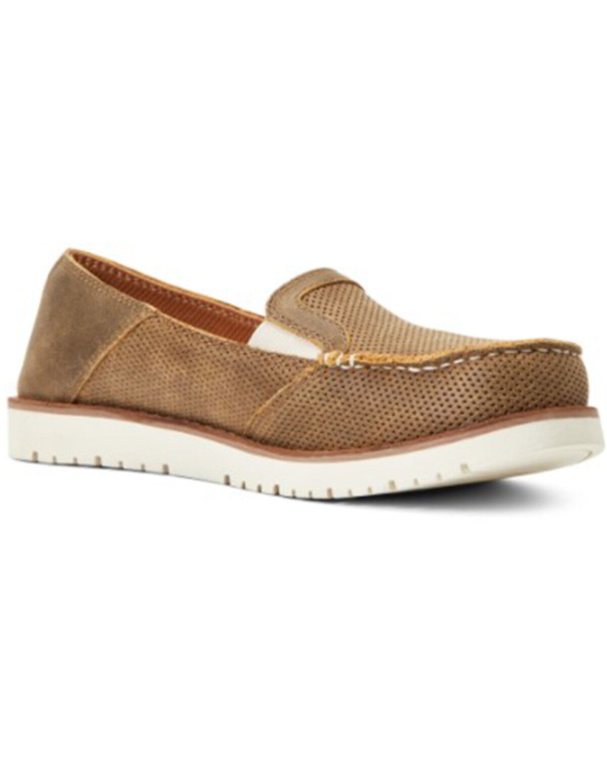 Image #1 - Ariat Women's Cruiser 360 Bomber Brown Slip-On Casual Shoes - Moc Toe, Brown, hi-res
