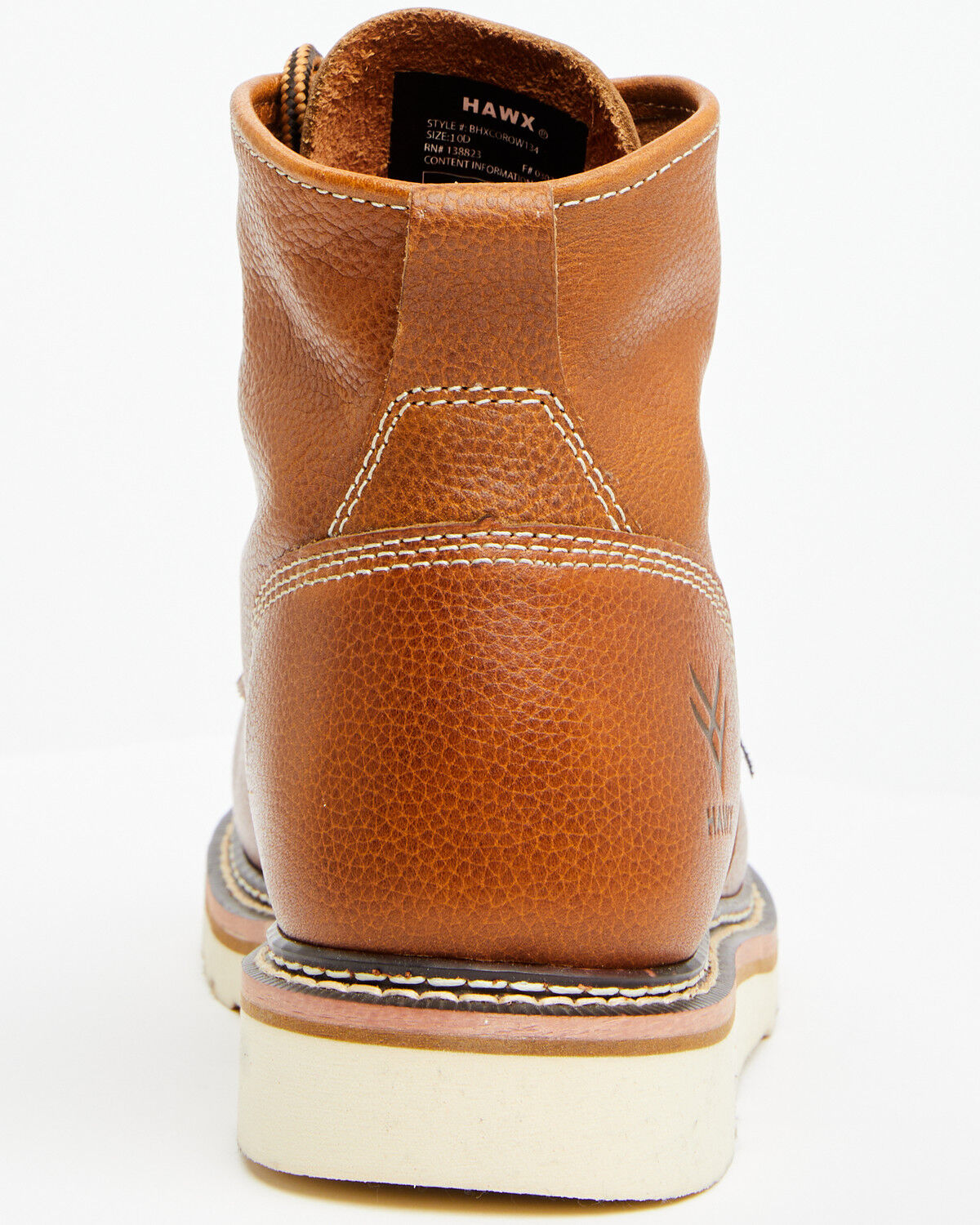 Image #5 - Hawx Men's 6" USA Pitstop Wedge Work Boots - Composite Toe, Brown, hi-res
