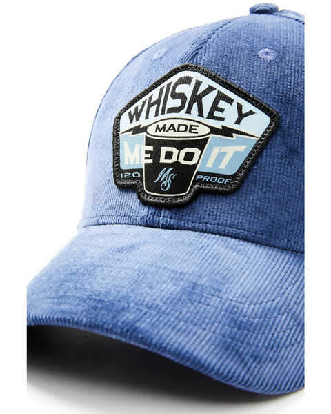 Image #2 - Moonshine Spirit Men's Cord Whiskey Made Me Do It Patch Solid-Back Ball Cap , Blue, hi-res