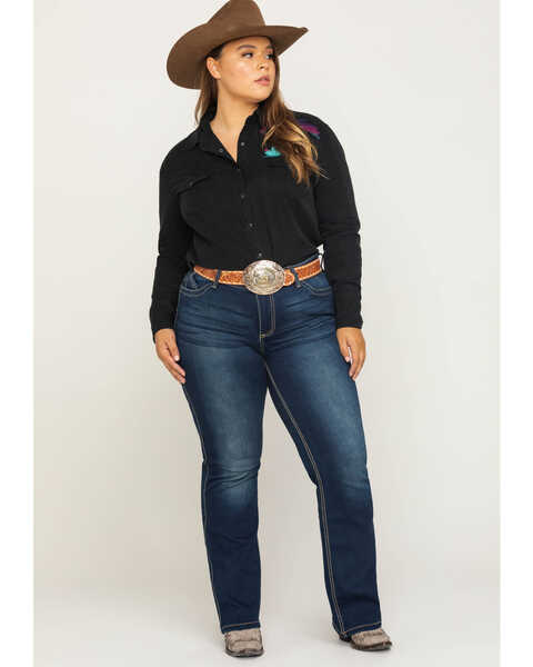 Image #6 - Wrangler Women's Western Ultimate Riding Q-Baby Jeans - Plus , Blue, hi-res