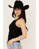 Image #2 - White Crow Women's Embroidered Trim Tank, Black, hi-res