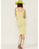 Image #4 - Shyanne Women's Ribbed Sweater Knit Midi Bodycon Dress, Green, hi-res