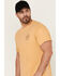 Image #2 - Brixton Men's Oath Logo Short Sleeve Graphic T-Shirt, Mustard, hi-res