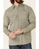 Moonshine Spirit Men's Sundial Geo Print Long Sleeve Snap Western Shirt , Forest Green, hi-res