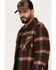 Image #2 - Powder River Outfitters Men's Plaid Print Full-Zip Wool Jacket, Burgundy, hi-res