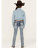 Image #1 - Shyanne Little Girls' Floral Dreamcatcher Bootcut Jeans, Blue, hi-res