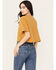 Image #4 - Miss Me Women's Boxy Fit Cowboy Short Sleeve Cropped Graphic Tee, Mustard, hi-res