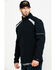 Hawx Men's Reflective Polar Fleece Zip-Front Work Moto Jacket - Big, Black, hi-res