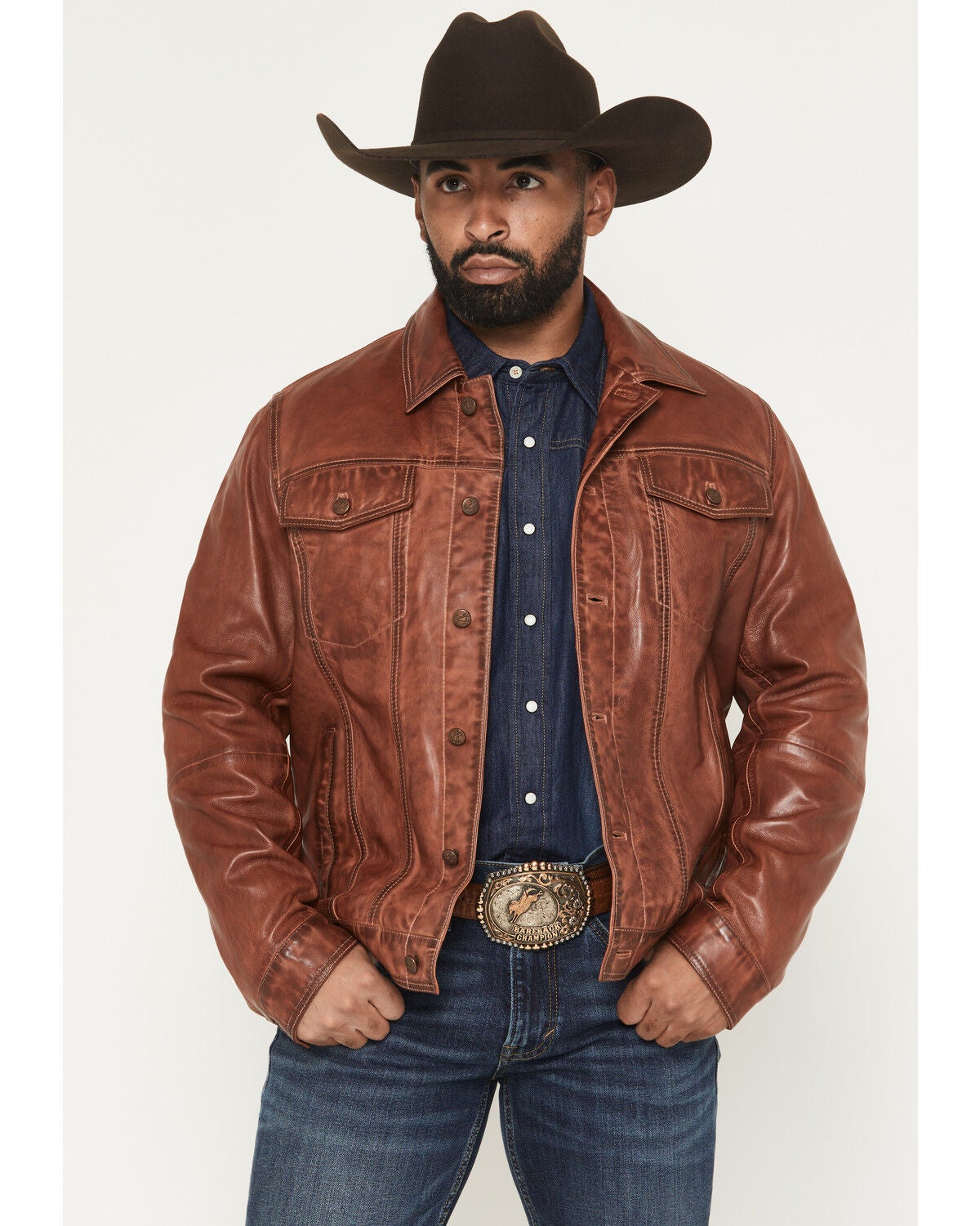 Scully Men's Leather Trucker Jacket - Country Outfitter