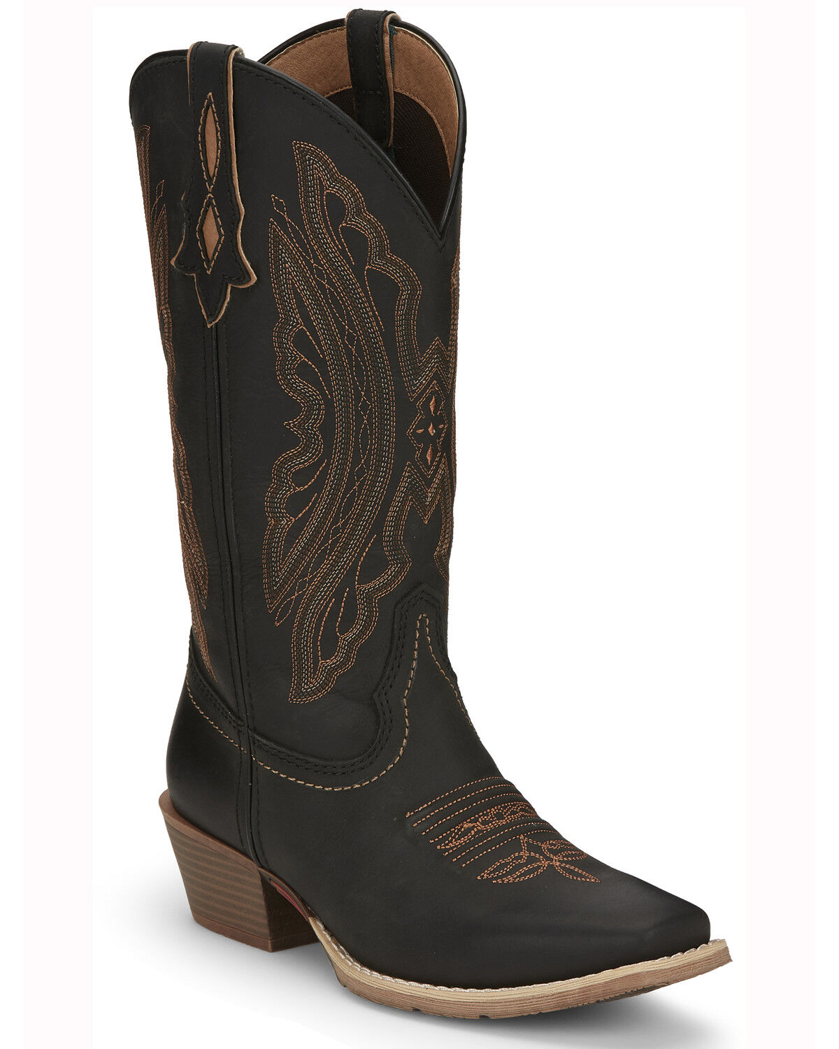 black square toe womens boots