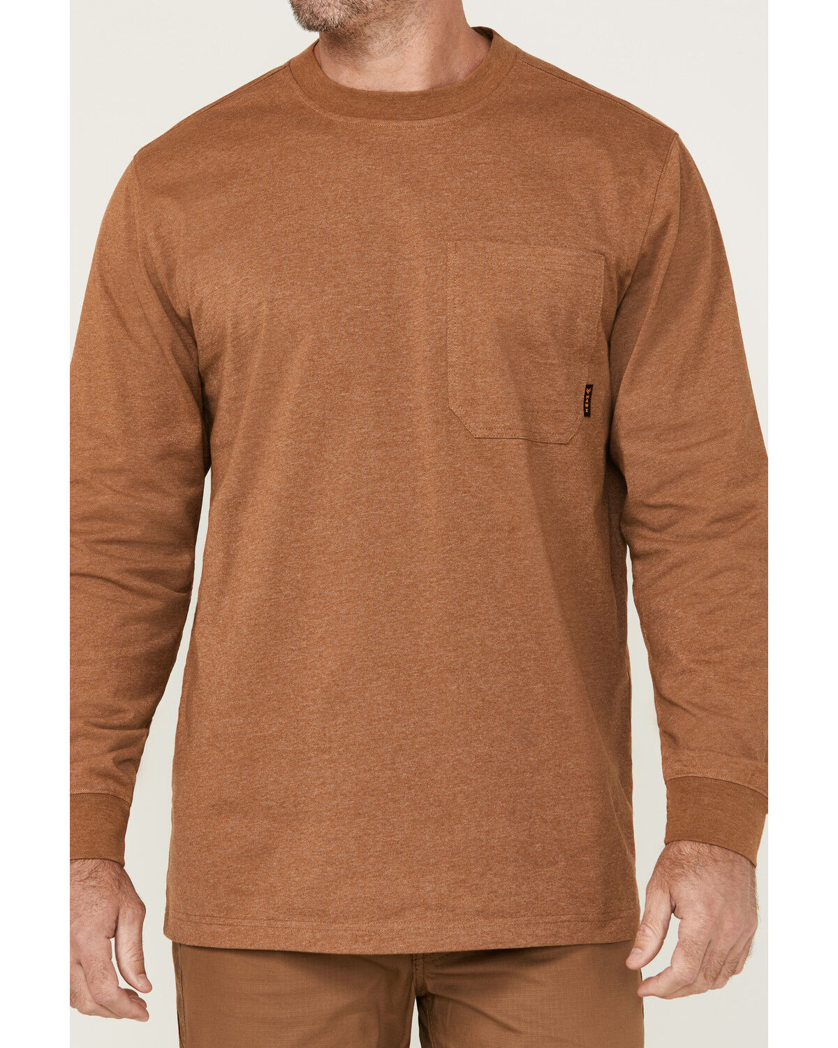 Image #3 - Hawx Men's Forge Long Sleeve Work T-Shirt, Rust Copper, hi-res