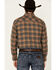 Image #4 - Ariat Men's Hartford Retro Plaid Long Sleeve Snap Western Flannel Shirt, Grey, hi-res