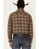 Image #4 - Ariat Men's Hartford Retro Plaid Long Sleeve Snap Western Flannel Shirt , Grey, hi-res