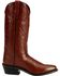 Old West Smooth Leather Cowboy Boots - Medium Toe, Black Cherry, hi-res
