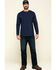 Hawx Men's Navy Sleeve Logo Long Sleeve Work T-Shirt - Tall , Navy, hi-res