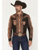 Image #1 - Cody James Men's Desert Trail Southwestern Stripe Print Long Sleeve Snap Western Shirt - Big, Rust Copper, hi-res
