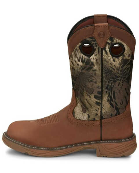 Justin Men's Rush Western Work Boots - Soft Toe, Brown, hi-res