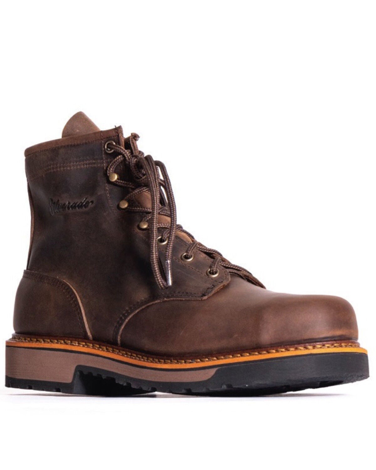 Silverado Men's 6" Work Boots - Soft Toe, Brown, hi-res