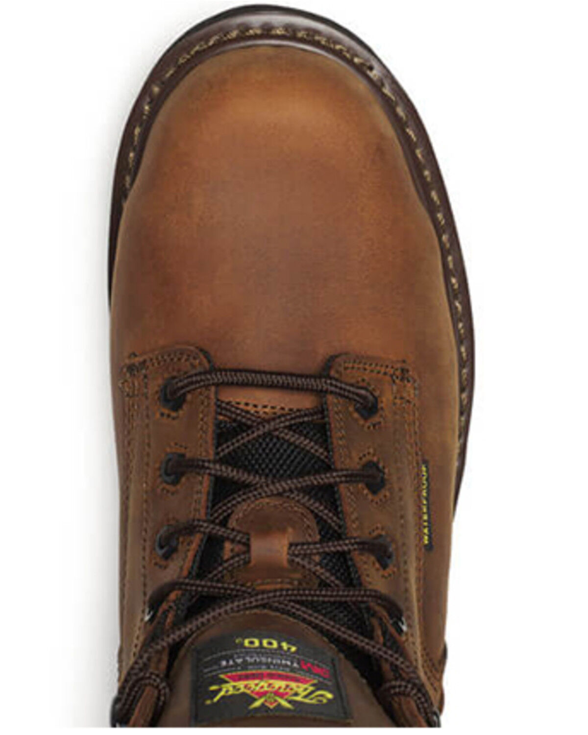 Image #4 - Thorogood Men's Jobsite Series 8" Crazy Horse Waterproof Insulated Work Boots - Composite Toe, Brown, hi-res