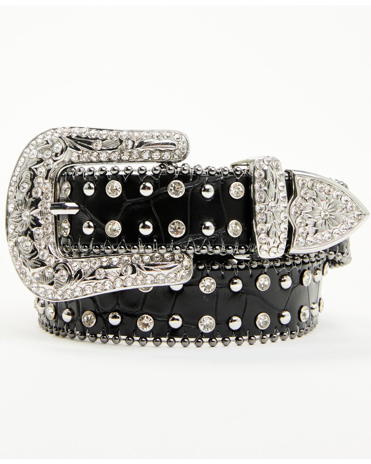 Image #1 - Shyanne Girls' Embellished Bling Belt, Black, hi-res
