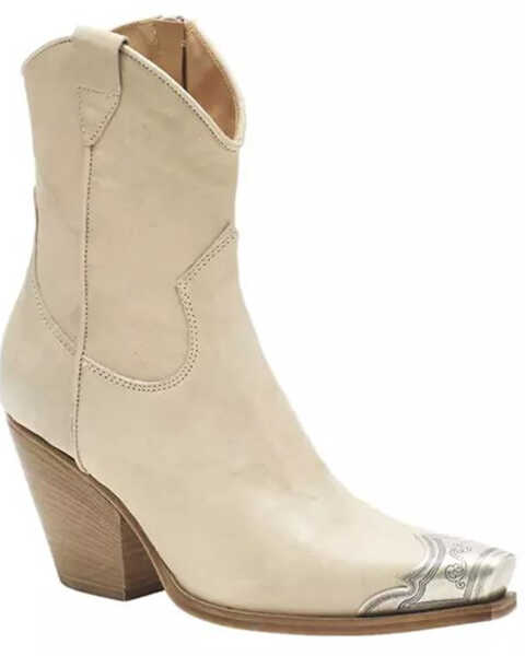 Free People Women's Brayden Leather Western Boot - Snip Toe , Natural, hi-res