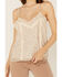 Image #3 - Miss Me Women's Ditsy Floral Lace Cami Top, Cream, hi-res