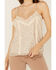 Image #3 - Miss Me Women's Ditsy Floral Lace Cami Top, Cream, hi-res