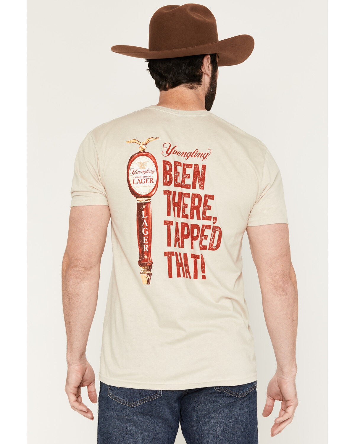 Yuengling Men's Tapped That Short Sleeve Graphic T-Shirt, Sand, hi-res