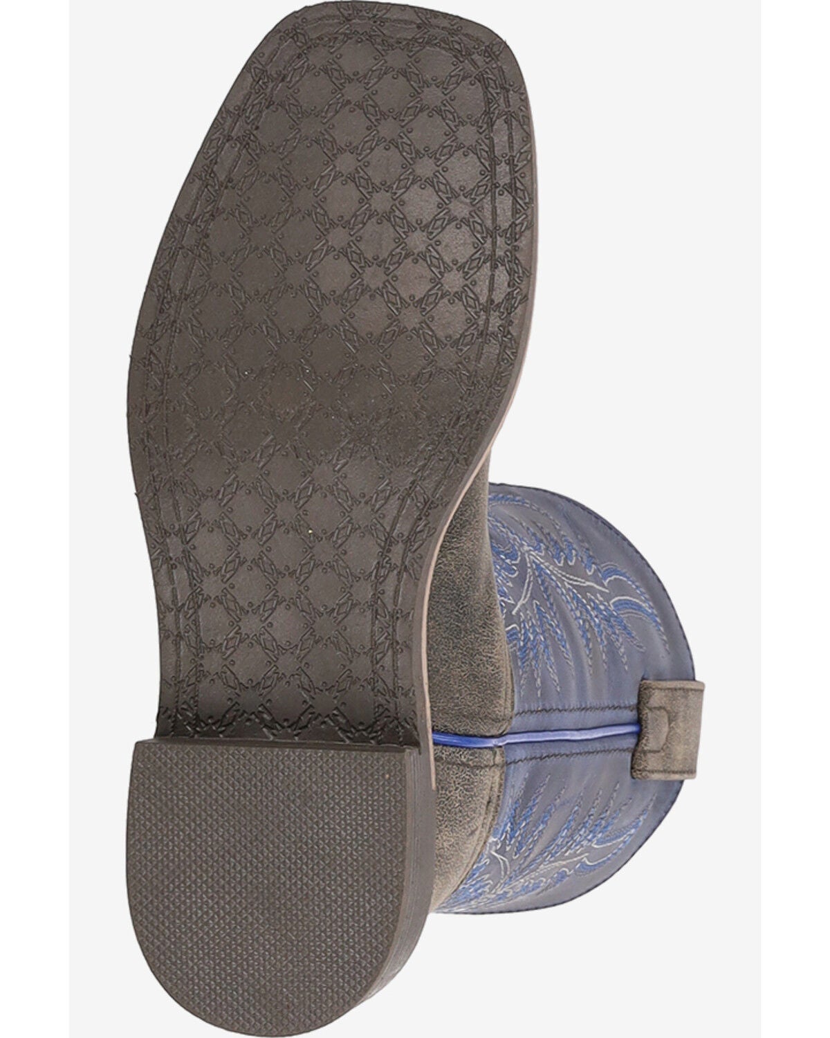 Image #6 - Old West Boys' Harrison Western Boots - Broad Square Toe, Blue, hi-res