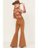 Image #3 - Shyanne Women's High Rise Super Flare Stretch Jeans, Brown, hi-res