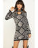 Shyanne Women's Snake Print Jacquard Dress , Python, hi-res