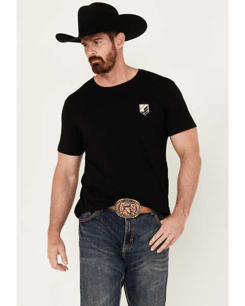 RANK 45® Men's Patriot Short Sleeve Graphic T-Shirt, Black, hi-res
