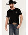 Image #1 - RANK 45® Men's Patriot Short Sleeve Graphic T-Shirt, Black, hi-res