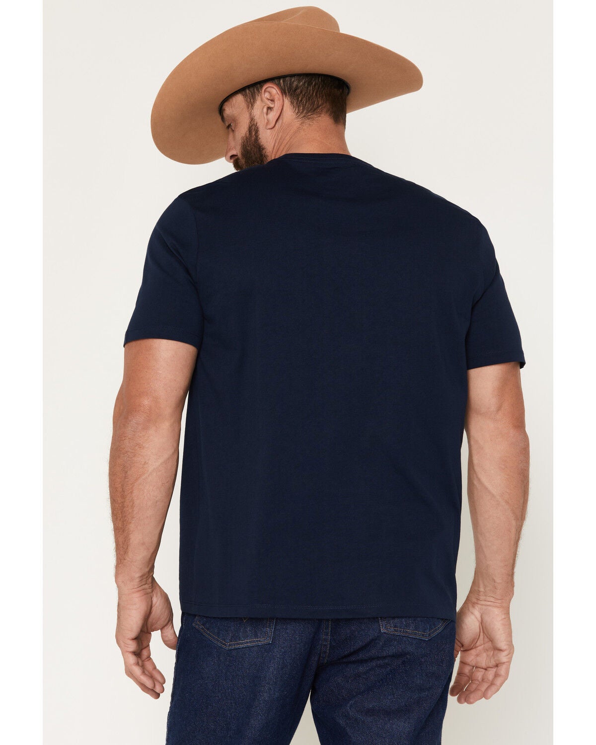 Image #4 - Wrangler X Coors Banquet Men's Logo Short Sleeve Graphic T-Shirt, Navy, hi-res