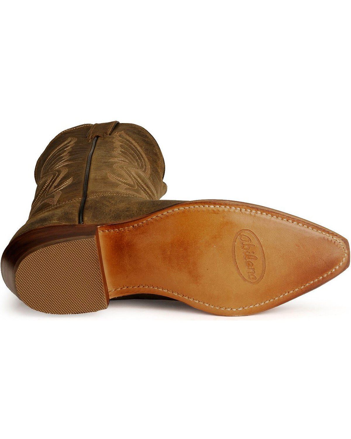 Image #5 - Abilene Men's Distressed Leather Western Boots - Snip Toe, Distressed, hi-res