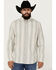 Image #1 - Cody James Men's Sunrise Stripe Long Sleeve Button-Down Stretch Western Shirt, Ivory, hi-res