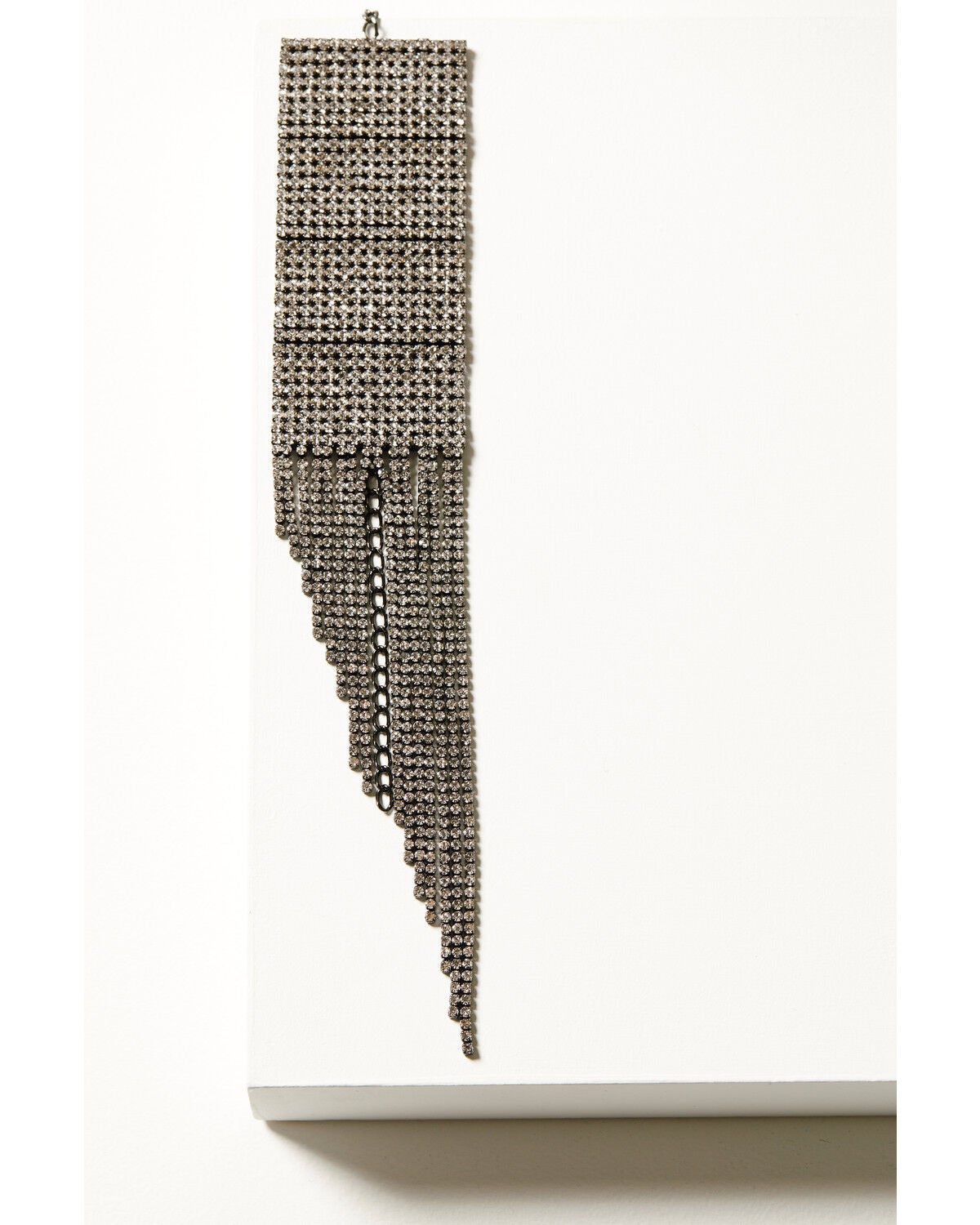 Wonderwest Women's Rhinestone Fringe Bracelet, Pewter, hi-res