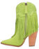 Image #3 - Dingo Women's Crazy Train Leather Booties - Round Toe, Moss Green, hi-res