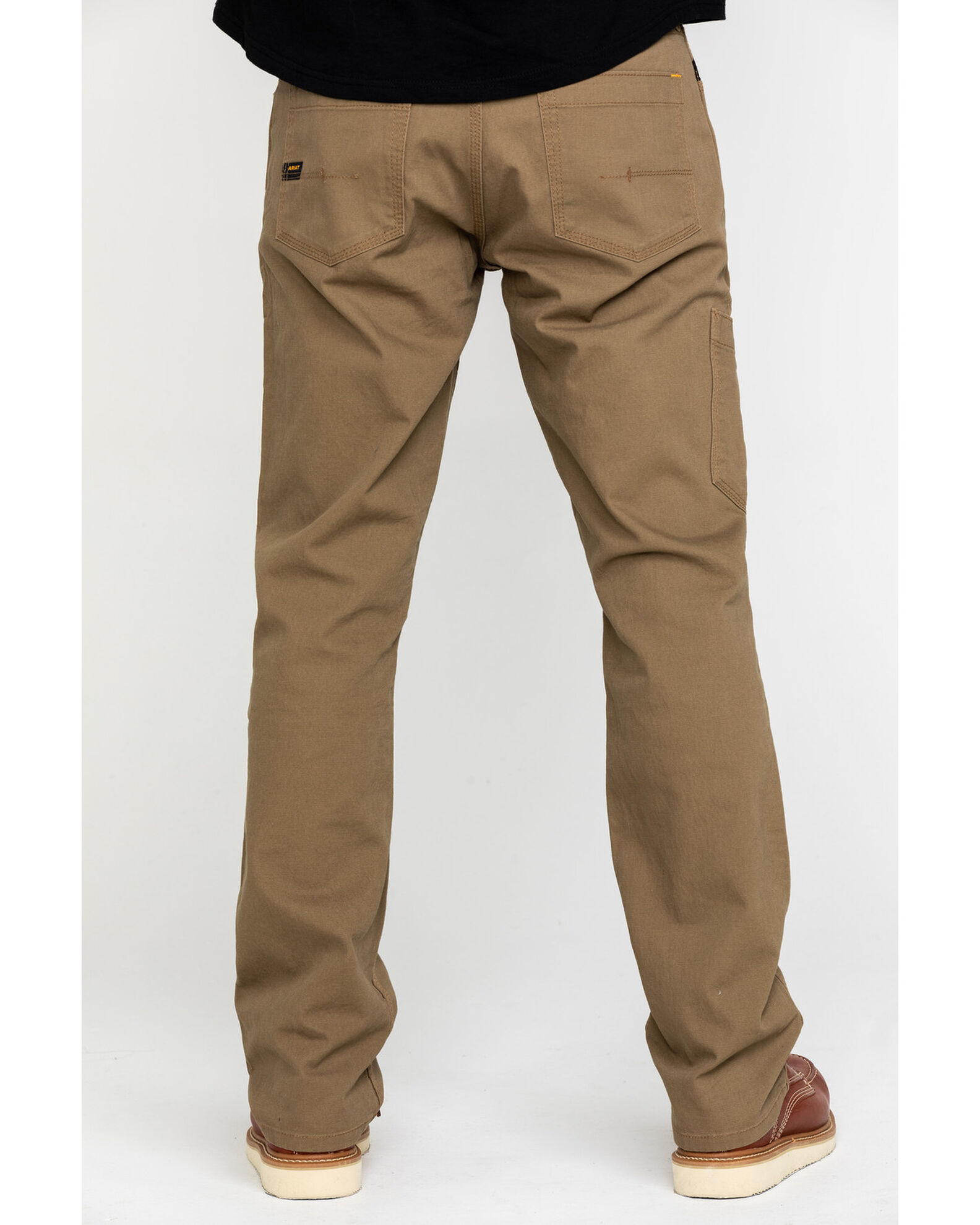 Beige Straight Fit Work Pants