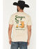 Image #1 - Seager Men's Smokey Short Sleeve Graphic T-Shirt, Cream, hi-res