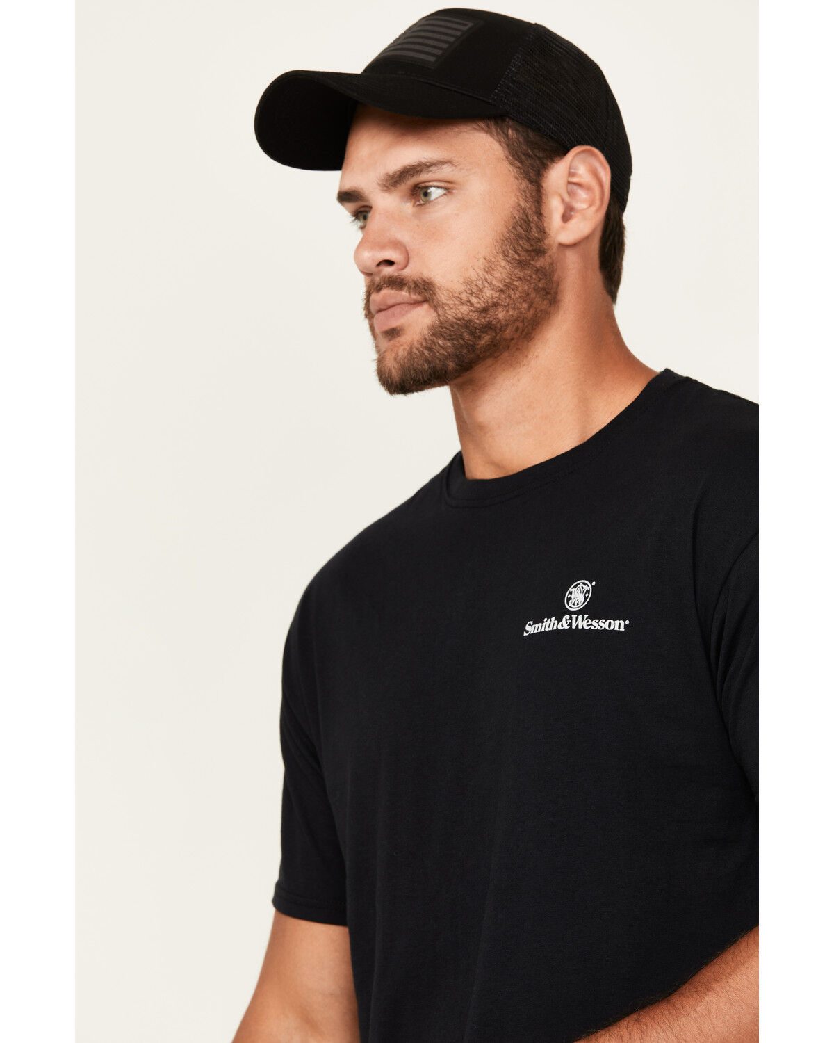 Image #4 - Smith & Wesson Men's Eagle Spade Playing Card Short Sleeve Graphic T-Shirt, Black, hi-res
