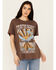 Image #1 - Cleo + Wolf Women's Country Roads Short Sleeve Graphic Tee, Brown, hi-res