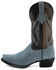 Image #3 - Ferrini Women's Holly Suede Western Boot - Snip Toe, Blue, hi-res
