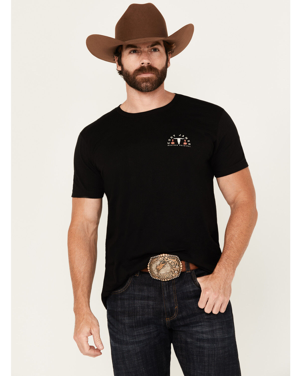 Image #2 - Cody James Men's Agave Desert Short Sleeve Graphic T-Shirt, Black, hi-res