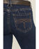 Image #3 - Rock & Roll Denim Women's Dark Wash Mid Rise Boot Stitch Stretch Trouser Jeans, Dark Wash, hi-res