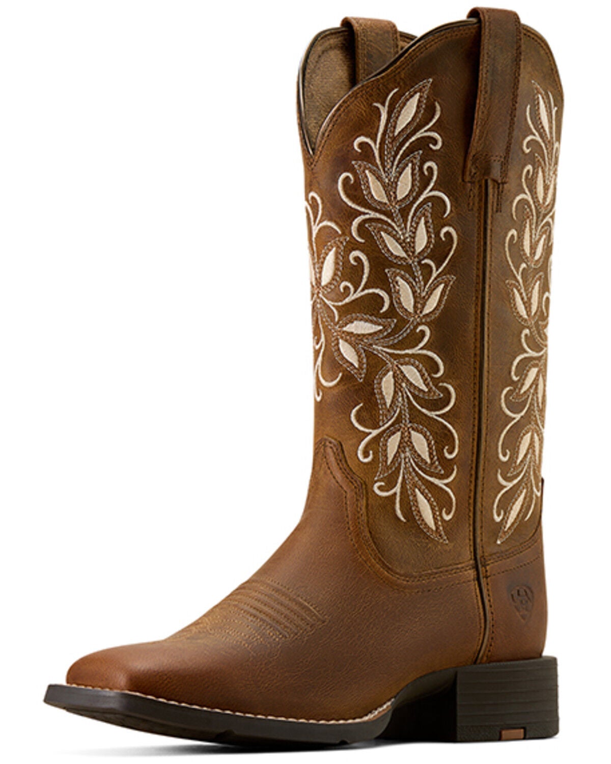 Image #3 - Ariat Women's Round Up Holly Performance Western Boots - Broad Square Toe, Brown, hi-res