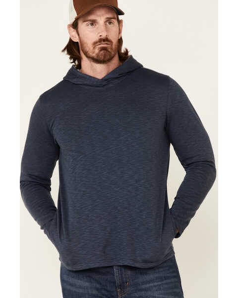 Image #3 - North River Men's Solid Modal Hooded Pullover, Blue, hi-res