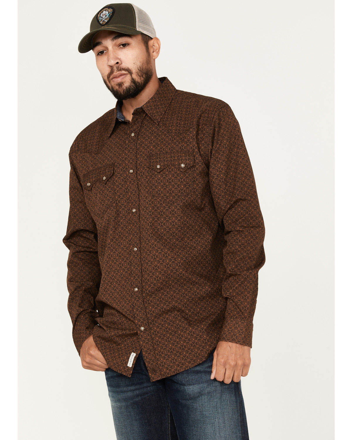 Image #2 - Moonshine Spirit Men's Medallion Print Long Sleeve Snap Western Shirt, , hi-res